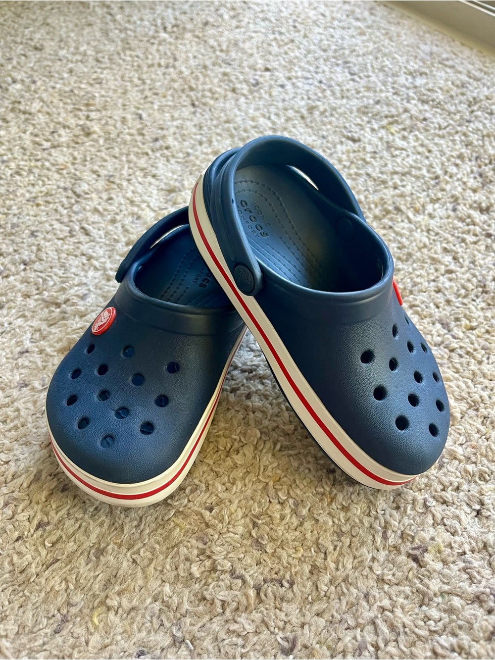 Crocs Kid Crocband Navy Blue Classic Clogs - Size C9